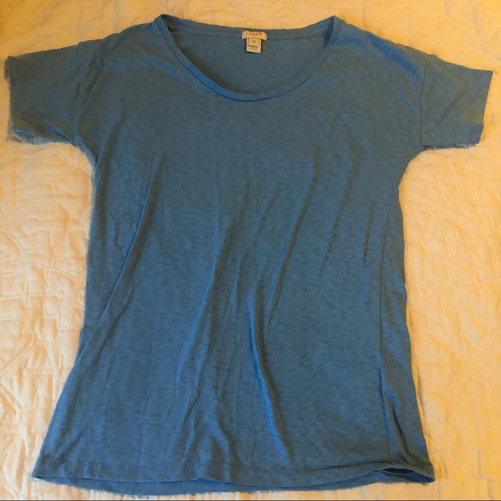 J crew light blue t shirt scoop neck xs